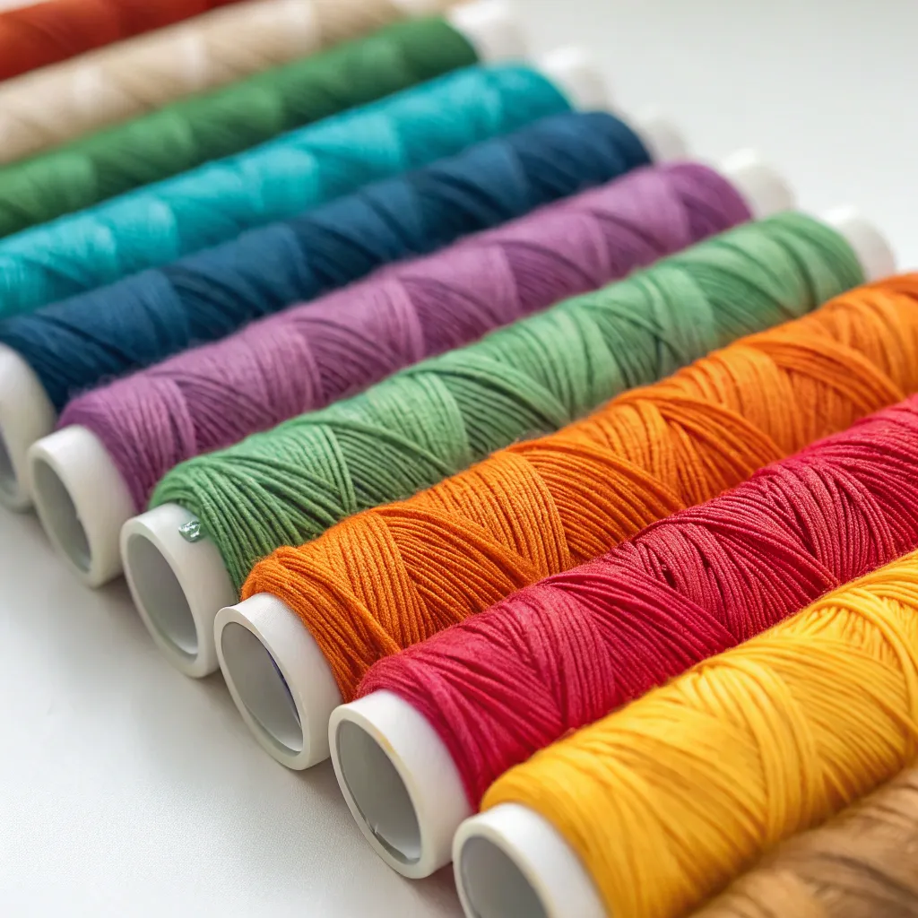 A selection of colorful yarns and threads